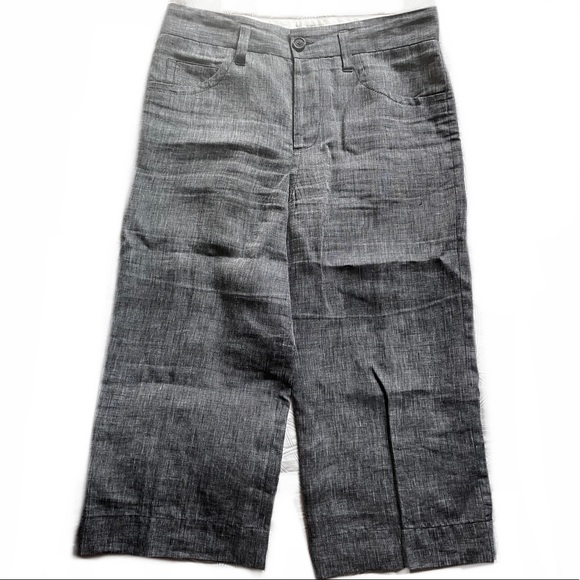 Marc Jacobs Linen High Waisted Cropped Pants with Back Zippers, size 8 - Picture 2 of 12